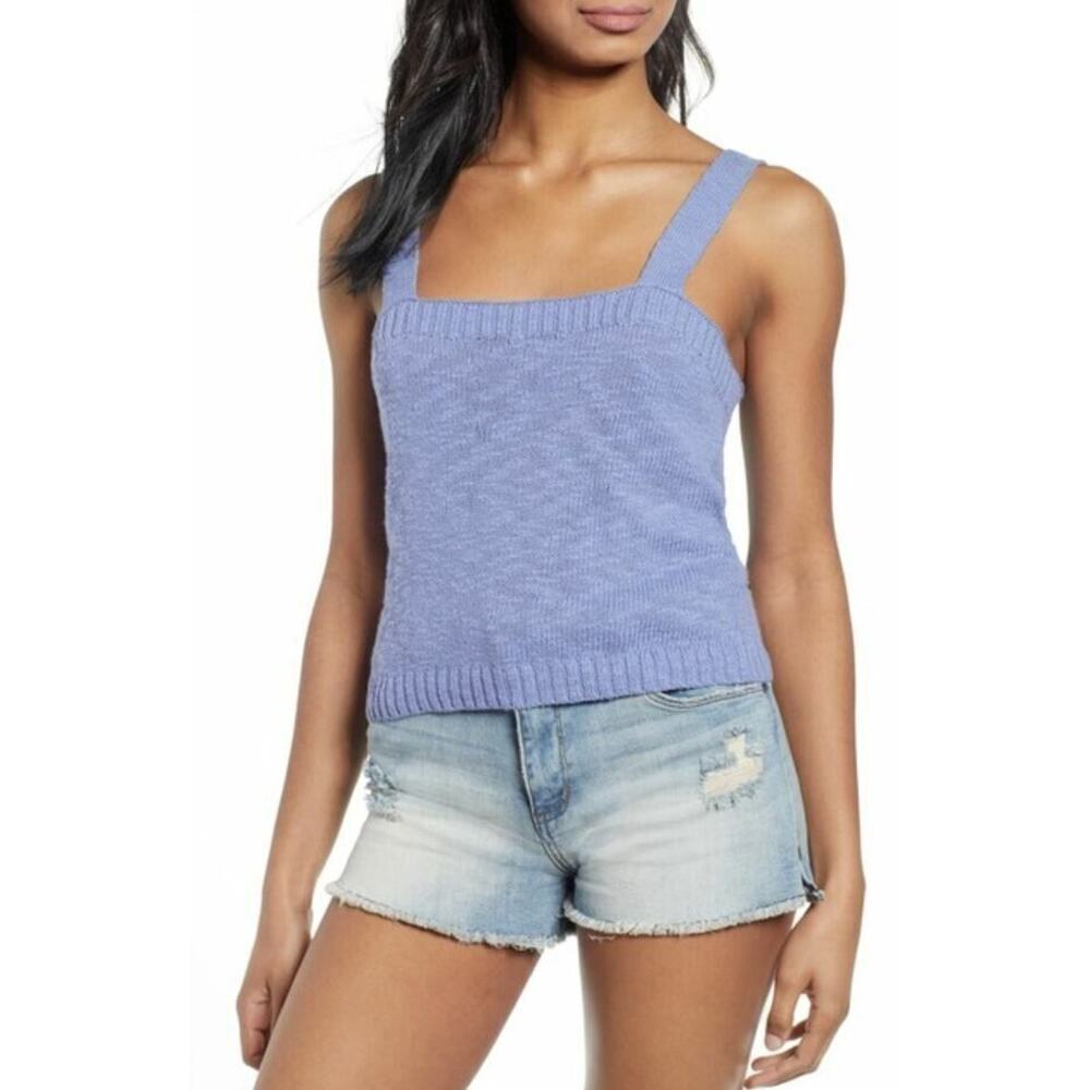 BP Women's Blue Iolite Straight Up Sweater Tank Top Plus Sizes 2X
